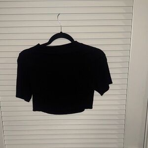 Naked Wardrobe Classic Black Crop Top
